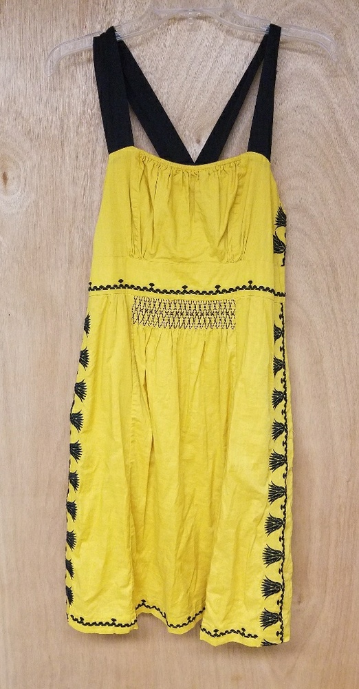 Like new black and yellow dress from anthropology
